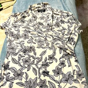 DKNY floral cap sleeve top